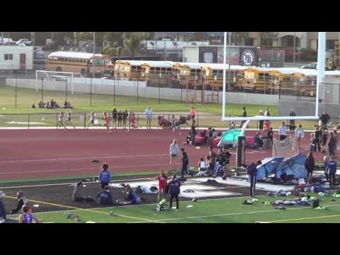 FSG 200m Heat 1 at Sunset League Prelims 4-28-17 - Los Alamitos Girls