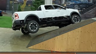 Does the new Ram have real off-road chops? It takes a Rebel to do all terrain indoors!