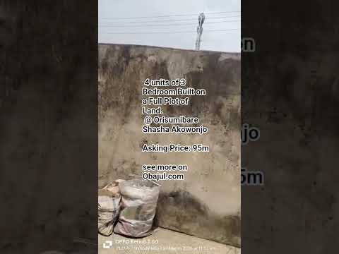 (4) units of 3 Bedroom Built on a Full Plot of Land. @Orisumibare Shasha Akowonjo