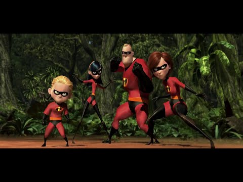The Incredibles - superhero family fighting