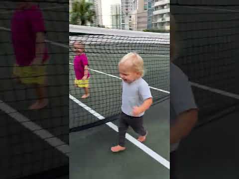 Kids are laughing together. Baby smile sound!