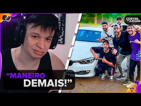 ARUAN REAGE: REAÇÃO DOS MEUS AMIGOS AO VER MEU CARRO NOVO (MARCIO ROBLES) - Cortes do Aruan