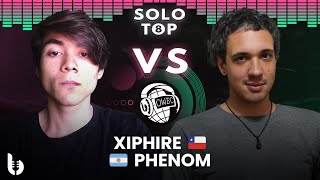 What kind of bass is Phenom using at  ?（00:03:53 - 00:07:26） - XIPHIRE VS PHENOM | Online World Beatbox Championship 2022 | TOP 8 SOLO BATTLE