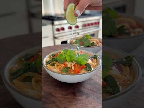 Thai red curry noodle soup✨