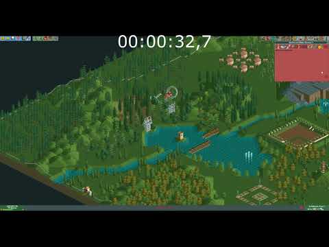 OpenRCT2 speedrun - Gravity Gardens in 1 minute & 12 seconds