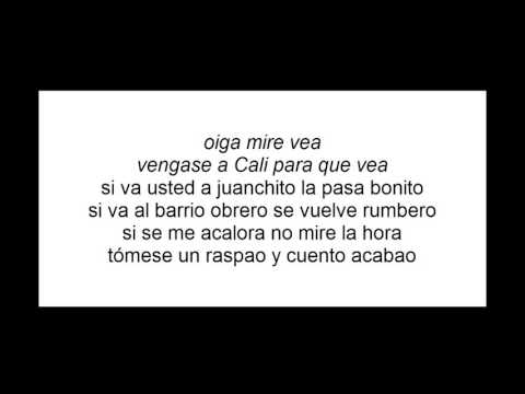 Oiga mire vea guayacán con letra