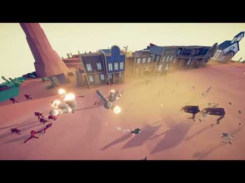 Totally Accurate Battle Simulator - Modern Faction vs Wild West Faction