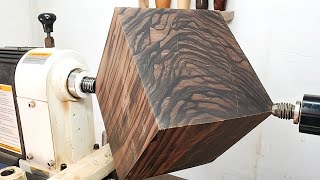 Woodturning - Black Tiger!! #tpt 【職人技】黒い虎の木を削る！