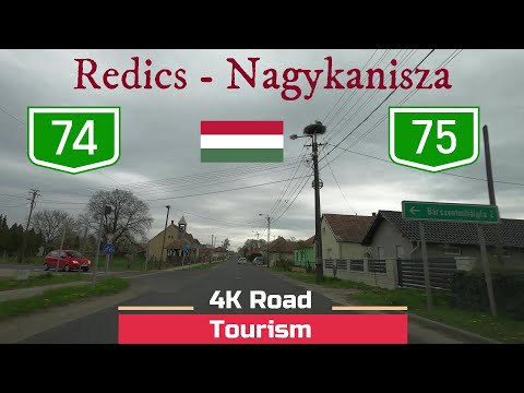 Driving Hungary: Route 68 & 61 Redics - Nagykanisza - 4k scenic drive southwest Hungary