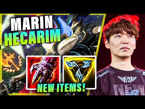 MARIN PLAYING HECARIM JUNGLE W/ NEW ITEMS VS REK'SAI | PRESEASON S11 KOREA CHALLENGER ELO STREAM !