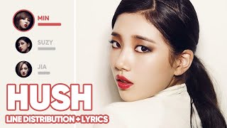 miss A - Hush (Line Distribution + Lyrics Color Coded) PATREON REQUESTED