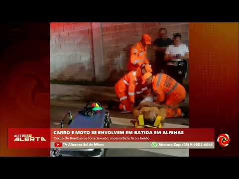 Alfenas: Motociclista é Hospitalizado Após Colisão Envolvendo Carro e Moto