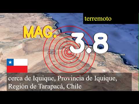 😱🚨  Terremoto cerca de Iquique, Provincia de Iquique, Región de Tarapacá, Chile actualizaciones en v