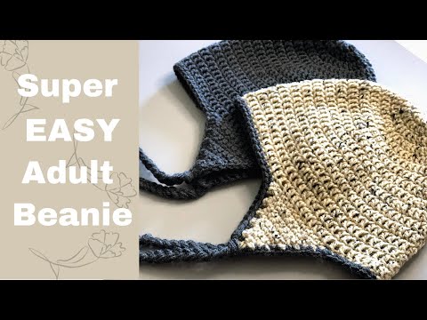 FAST & EASY Crochet Beanie For Absolute Beginners: Size Adult/Teen: BASIC BEANIE
