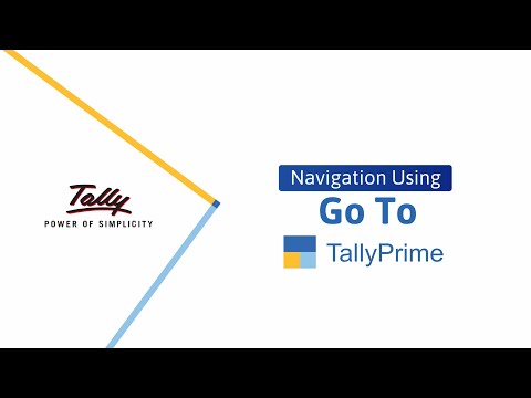 Navigate Using Go To in TallyPrime