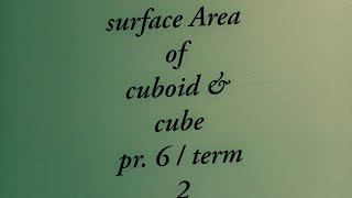 Area of cube and cuboid pr.6