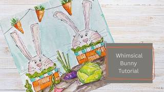 Let’s Paint a Whimsical Bunny Garden! 🐰🌸 Easy Watercolor Tutorial