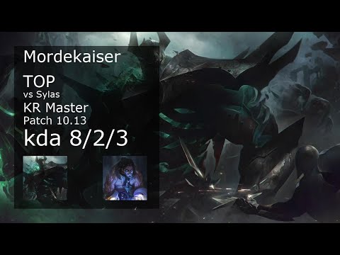 Mordekaiser Top vs Sylas - KR Master 8/2/3 Patch 10.13 Gameplay // [롤] 모데카이저 vs 사일러스 탑