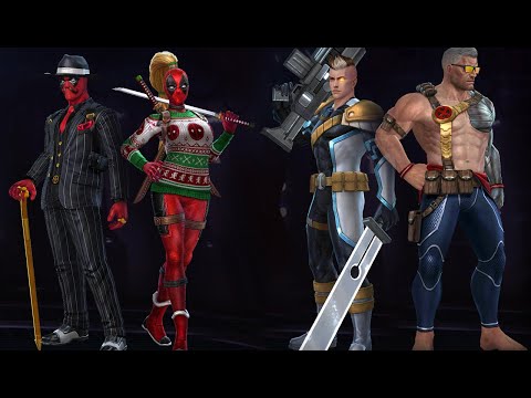 New Vs Old Deadpool & Cable Uniform Comparison - MARVEL Future Fight