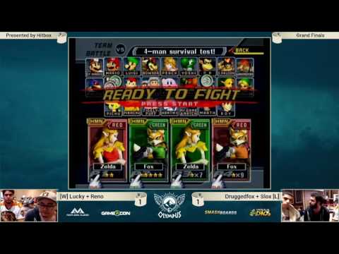 Olympus - Lucky + Reno vs Druggedfox + Slox - SSBM Grand Finals - Smash Melee