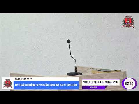 14ª Sessão Ordinária, da 2ª Sessão Legislativa, da 9ª Legislatura - 04/05/2026
