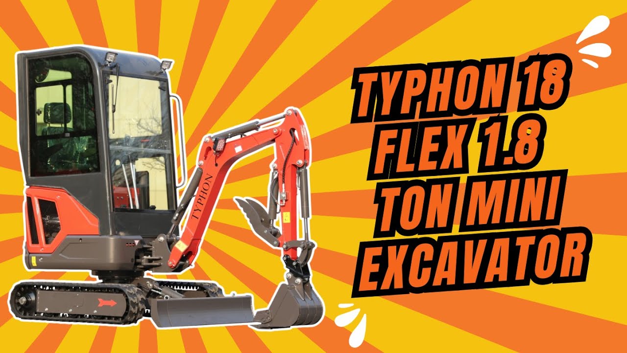 TYPHON 18 FLEX Mini Excavator: Compact Power with Maximum Versatility!