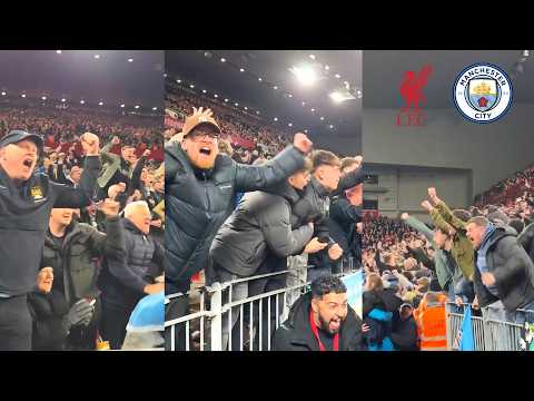 Man City Fans Paint Anfield BLUE After Beating Liverpool in the Premier League