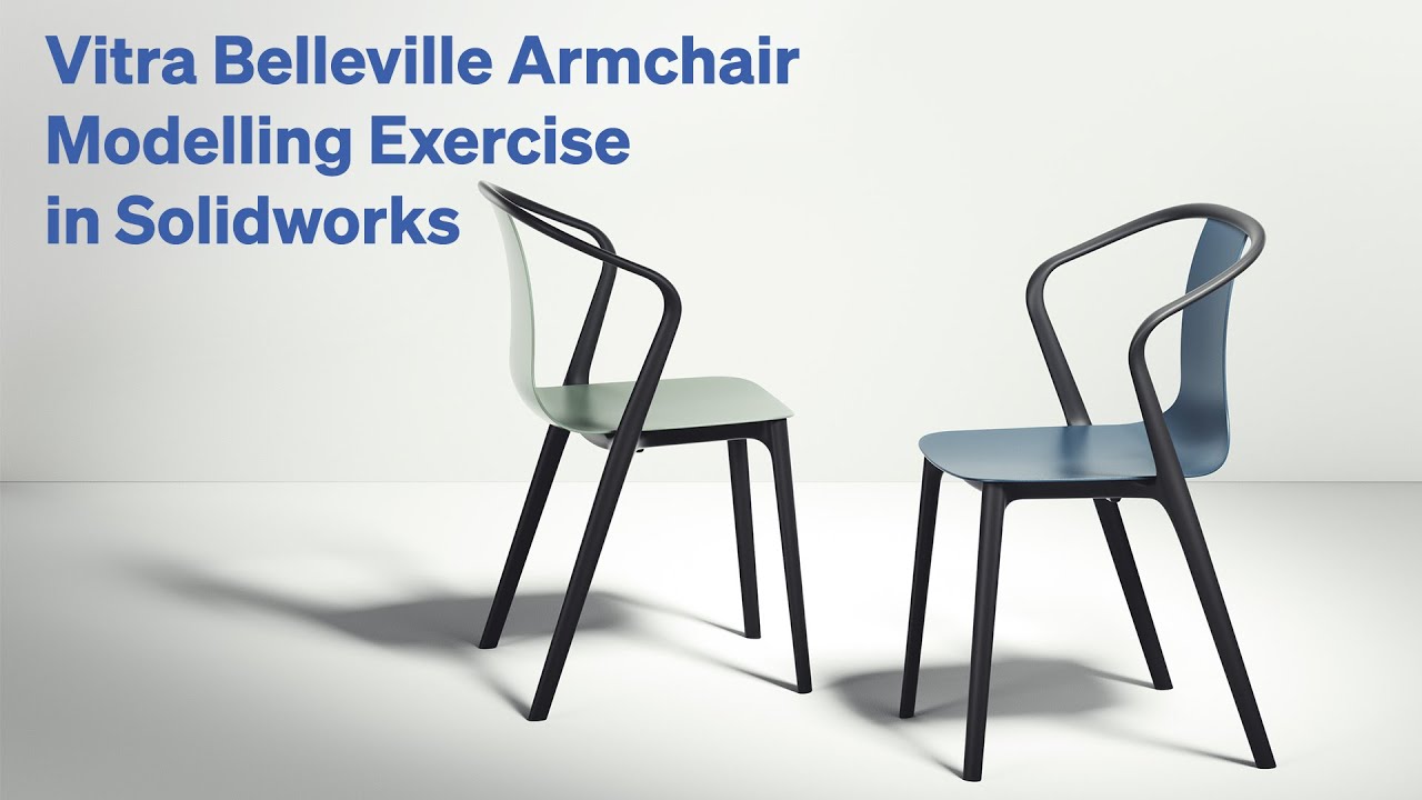 Vitra Belleville Armchair Modelling Exercise in Solidworks. Advanced Surface Blending/Transitions