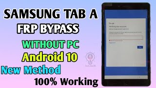 Samsung Galaxy Tab A (SM-T295) FRP Bypass Google account {Android 10 }Without Pc Working 100%.