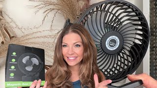 Cruise Fan Review 🚢 6-Inch Magnetic Rechargeable Fan | 12,000mAh Battery, LED Light & Travel