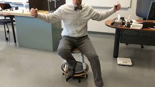 Angular Momentum on a Rotating Stool