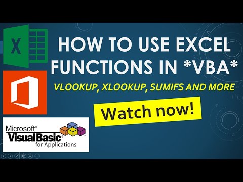 Friendly tutorial on how to use Excel Functions like VLOOKUP within Excel VBA Code