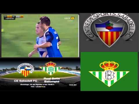 Sabadell 2-3 Betis Gol de Tamudo (2014-2015)