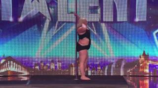 ▶Fat Lady on pole dancing masterclass - Britains