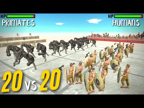20 vs 20 First Units Army Tournament on Dynamite Arena - Animal Revolt Battle Simulator | ARBS