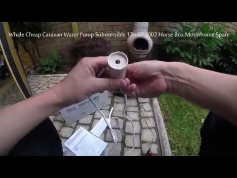 Unboxing and Test Whale Cheap Caravan Water Pump Submersible 12v GP1002 Horse Box Motorhome Spare