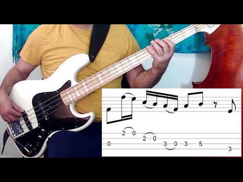 Carry On My Wayward Son Isolated Bass Lesson (Played Slow then Fast) with Tabs and Notation