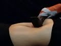 Relaxed Belly Waves Slow Motion Hammer Impacts