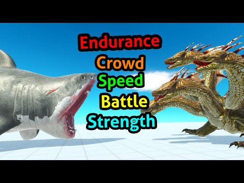Battle ability Mutant megalodon vs hudra Animal Revolt Battle Simulator