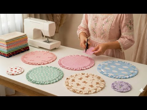 So Cute and meaningful Christmas gift ideas: round placemats 🎄 Sewing gift ideas 🎄