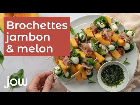 Recette des brochettes jambon & melon