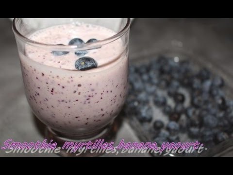 Recette Smoothie myrtilles et yaourt nature