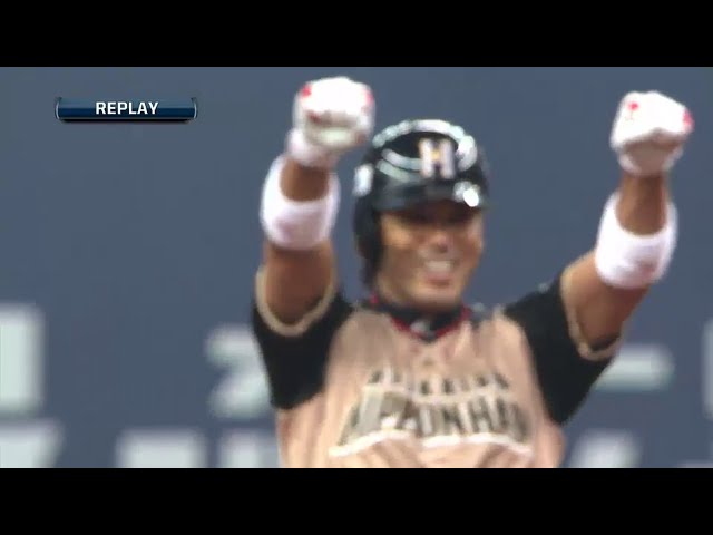【CS 1st】8回表 ファイターズ稲葉 センター前へ勝ち越しのタイムリー!! 2014/10/12 Bs-F