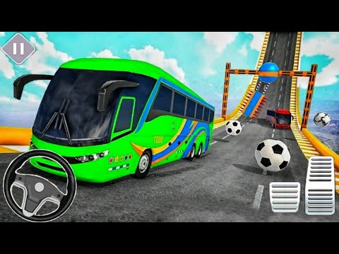 Impossible Bus Stunt Driving Simulator Android Game 2021 | Crazy Ramp Drive Bus Simulator Gameplay