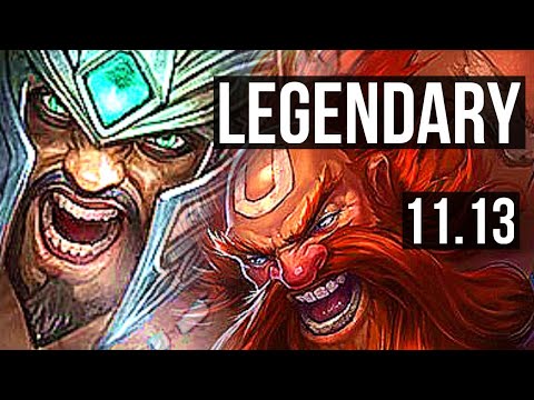 TRYNDAMERE vs GRAGAS (TOP) | Rank 5 Trynda, 8/1/2, Legendary | BR Grandmaster | v11.13