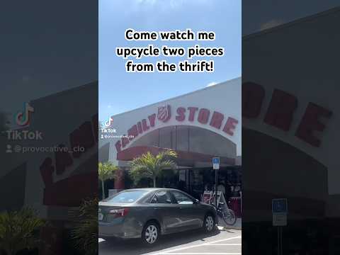 Upcycling two pieces from the thrift! #upcycle #fashion #tiedye #customwear #diy #viralvideo