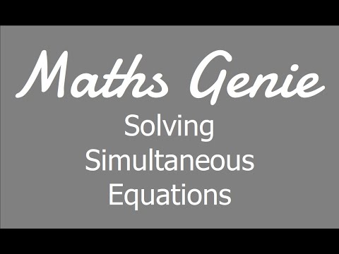 Solving Simultaneous Equations