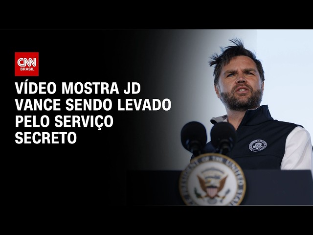Vídeo mostra vice-presidente americano sendo levado às pressas pelo Serviço Secreto | AGORA CNN