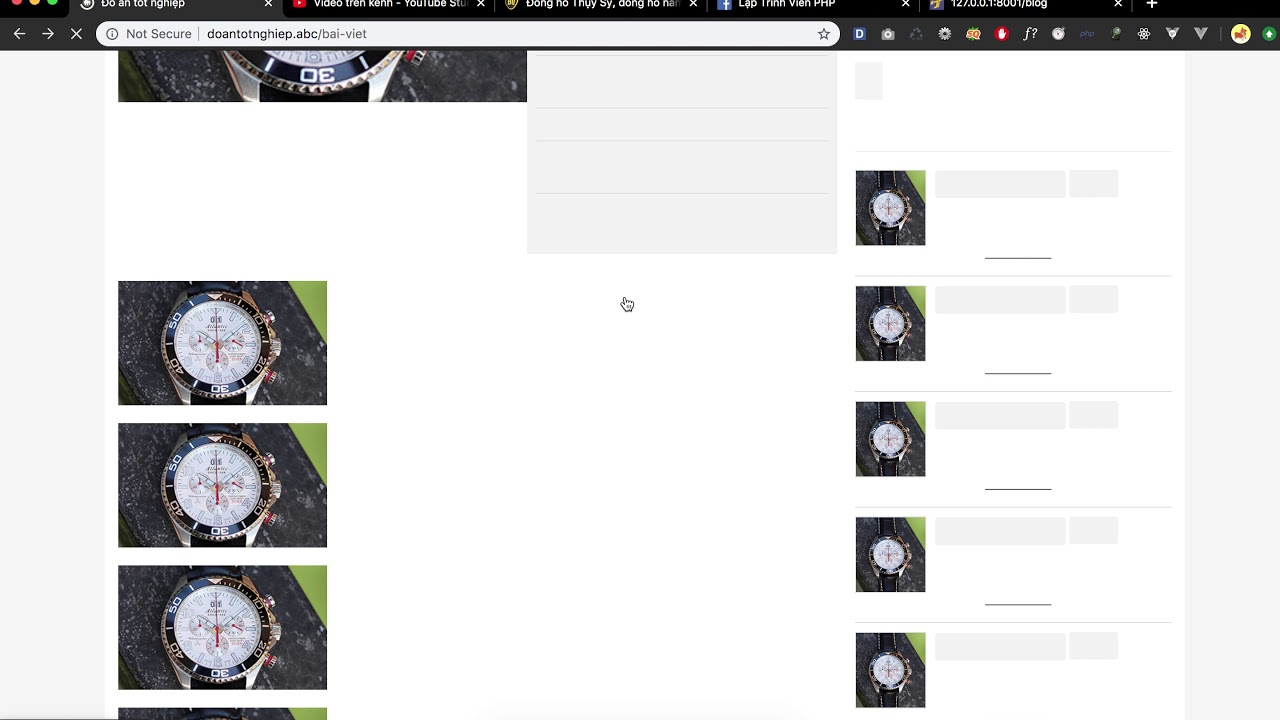 [Seri] - Website đồng hồ - Danh sách bài viết