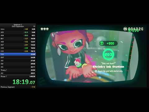 Splatoon 2 Octo Expansion any% speedrun in 1:32:42 (current PB)